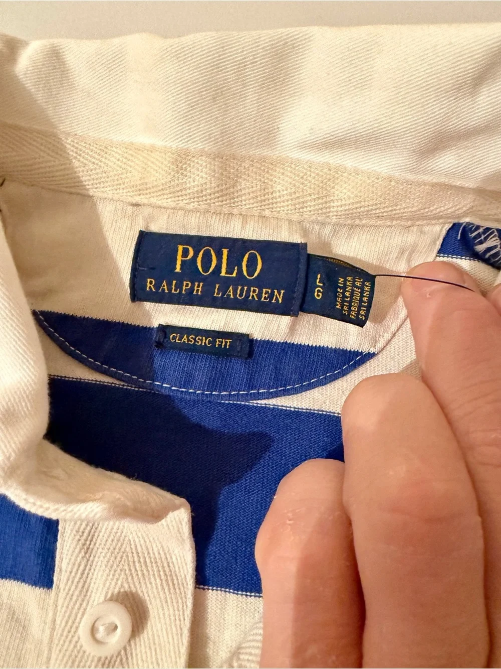 Polo Ralph Lauren RLPC 1947 Cotton Twill Rugby Shirt Men’s L Large New NWT